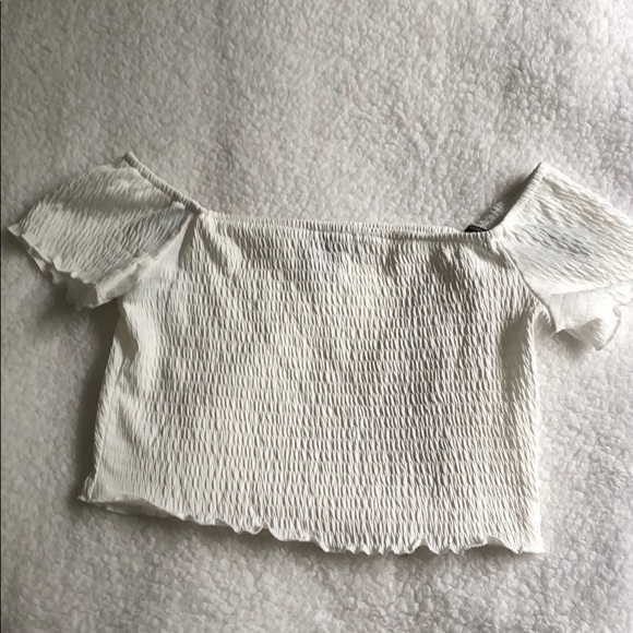 White off the shoulder crop top - Picture 1 of 1